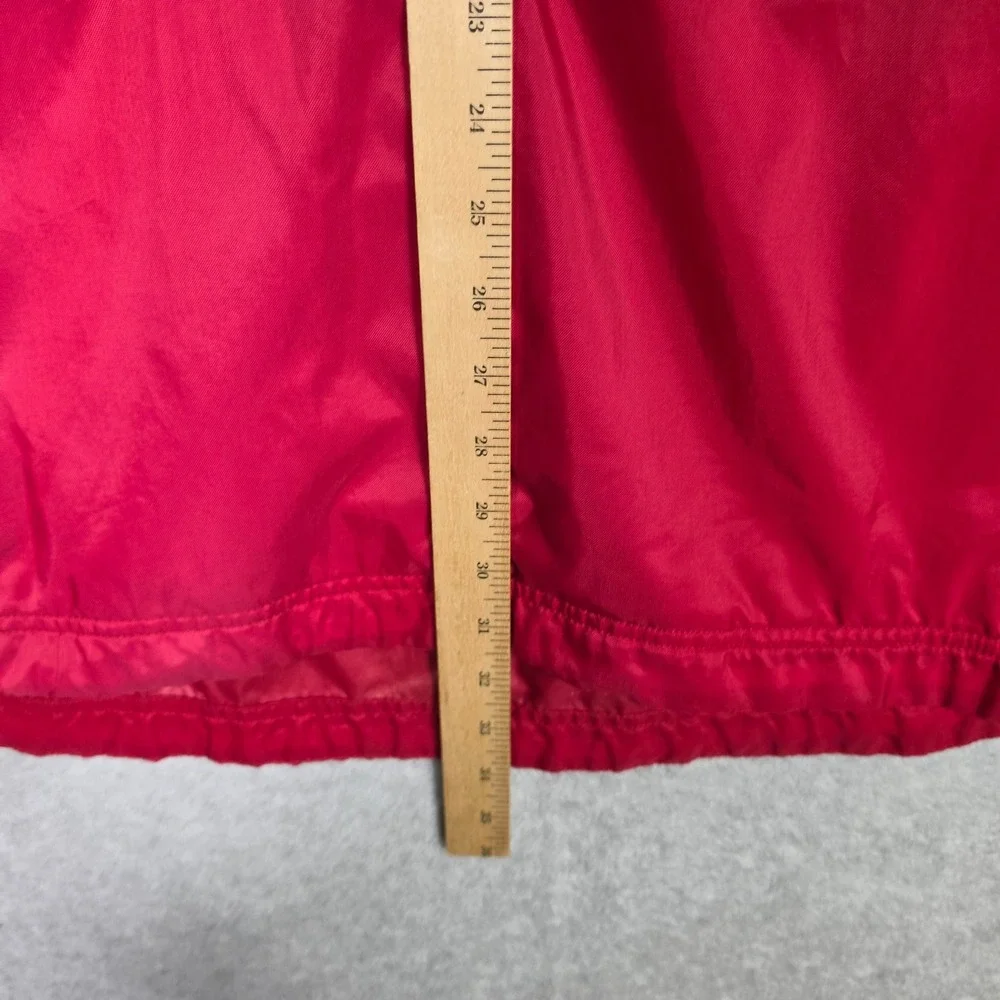 Vintage Nike Jacket Mens XL Red Quarter Zip Windbreaker Loose Vented Mesh Lined